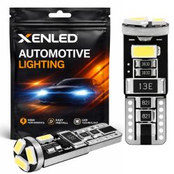 2 x 5 LED BULBS (5730) CANBUS SSMG - T10 W5W Error free on dashboard - 12V WHITE