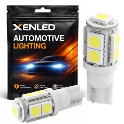 2 x AMPOULES 9 LEDS BLANCHES - LED SMD - 9 led - T10 W5W 12V