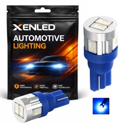 6 LED-SG-Glühbirne – W5W – Blaue 12V-T10-Signallampe