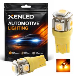2 x AMPOULES 5 LEDS ORANGE - LED SMD - 5 led- T10 W5W WY5W - LED Clignotant de signalisation