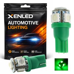 2 x 5 GRÜNE LED-LAMPEN – SMD-LED – 5 LEDs – T10 W5W 12 V