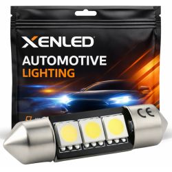 1 x 3 LED SMD CANBUS GLÜHBIRNE – Shuttle C5W – C7W 37 mm 12 V WEISSe Signallampe