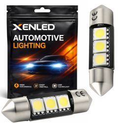 2 x LÂMPADAS C5W C7W - 3 SMD à prova de erros - Shuttle 37mm 12V BRANCO