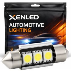 1 x LED Shuttle FX Racing C5W / C7W - 3 DISSIPATOR SMD CANBUS - Shuttle 37mm - C5W BRANCO