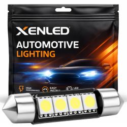 LÂMPADA de transporte C10W de 42 mm - 4 LEDs SMD à prova de erros - Lâmpada interior LED - Branco 12V