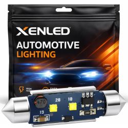 42 mm:n LED-polttimo - 2 CREE - Valkoinen - C10W - CANBUS-virheetön kojelaudassa