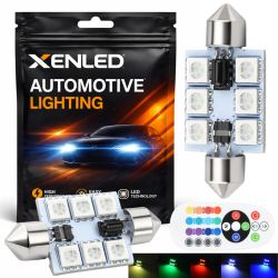Pack 2 Ampoules 6 LED RGB - C10W controlé par télécommande