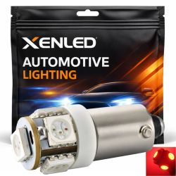 1 x AMPOULE 5 LED ROUGE - T4W BA9S - Ampoule de signalisation / plafonnier