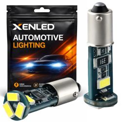 2 x 5 BOMBILLAS LED (5730) CANBUS SSMG - H6W BAX9S 12V Lámpara de luz nocturna Blanca