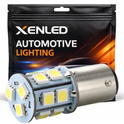 Bombilla LED 8 SMD - R5W / P21W / BA15S - LED blanco - 1156 - 12V - Lámpara de señalización