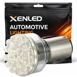 24 LED-lamp - BA15S P21W 1156 T25 - Wit - 12V auto-LED