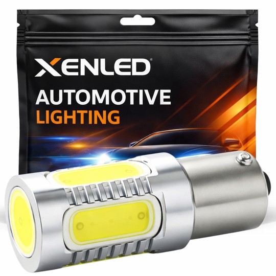 Bombilla 5 LED COB - P21W - Blanca - Bombilla de señalización LED 12V