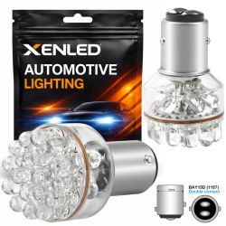 2 x BULBS 24 LEDs - P21/5W - 12V 1157 - BAY15D - 21/5W - Pure white