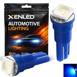 2 x 1 bombillas LED SMD AZUL - T5 W1.2W - Bombilla de salpicadero 12V