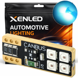 1 x W5W 4-LED ICE BLUE BULB Super Canbus 176Lms XENLED