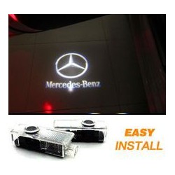 2x logo Mercedes Coming Home integrato - illuminazione della porta a LED