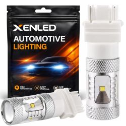 Lampadine 2 x 6 LED CREE 30W - P27W - Fascia alta - 12V Lampadina di segnalazione / luci di retromarcia - Bianco