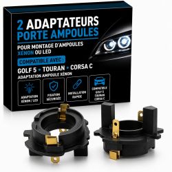 2 adaptadores de puerta de golf 5 touran bombillas Corsa c