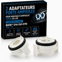 2 lamphouderadapters BMW E46 E65 E90 318i - H7
