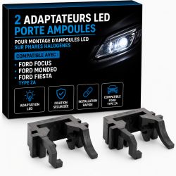 2 LED-Lampenfassungsadapter Ford Focus, Ford Mondeo, Ford Fiesta – Typ ZA