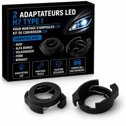 2 Adapter LED H7 Audi, Alfa Romeo, VW*, Ford, Renault - Type I