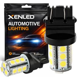 2 x Ampoules 18 LED SMD - P27/7W - Blanc 12V - Double intensité