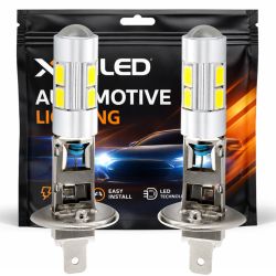 2 x Ampoules H1 10 LED SS HP Blanc - 117Lms - 12V - P14,5S - Lampe de voiture