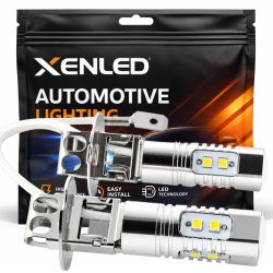 2 x lâmpadas H3 10 LED SS HP - Plug&play - 12V - Brancas - Lâmpada para carro