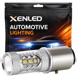 Bombilla 16 LED CREE 80W - BA20D - Alta gama doble intensidad - Blanco Puro