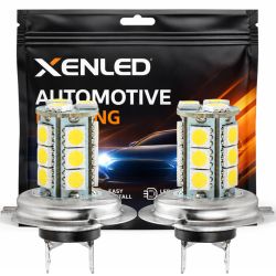 2 x lâmpadas LED H7 SMD 18 LED Branco - 12V - Lâmpada para carro