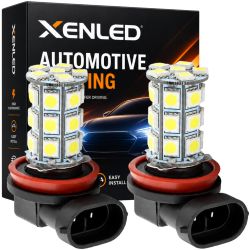 2 x bombillas H8 LED SMD 18 LED 12v - Blanco - Lámpara de señalización
