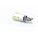 10 LED SG bulb - W5W - White - CANBUS anti-error on dashboard 12V