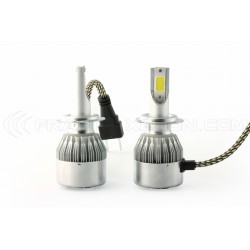 2 x LED-Lampen h7 belüftete cob c6 - 3800lm - 12V / 24V