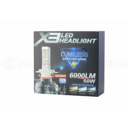 2 x lampade h4 bi-55w LED XT3 - 6000lm - 12v / 24v