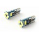 2 x 5 LED BULBS (5730) CANBUS SSMG - T10 W5W Error free on dashboard - 12V WHITE