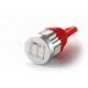 Lampadina 6 LED SG - W5W - Rossa - T10 - Lampada di segnalazione LED 12V