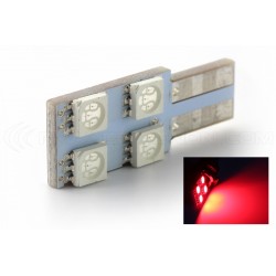 LAMPADINA ONESIDE 4 LED SMD Rossa - T10 W5W - LED di segnalazione - 12V