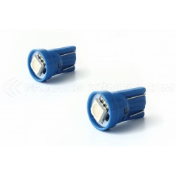 2 x 1 SMD-LED-Glühbirnen in Blau – T10 W5W – Leistungsstark – 12 V