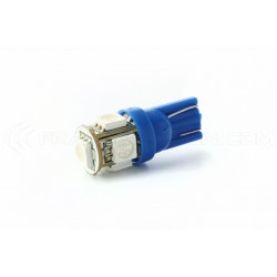 Bulbs 2 x 5 blue LEDs - SMD - 5 LED- t10 W5W