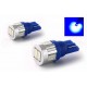 Ampoule 6 LED SG - W5W - Bleu 12V Lampe de signalisation T10