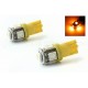 2 x AMPOULES 5 LEDS ORANGE - LED SMD - 5 led- T10 W5W