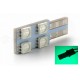 AMPOULE 4 LED SMD ONESIDE Vert - T10 W5W 12V - Eclairage de plafonnier