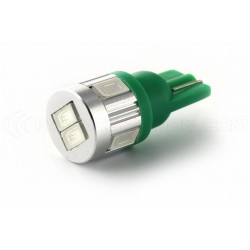 Ampoule 6 LED SG - W5W - Vert 12V Lampe de signalisation