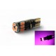 Bombilla 9 LED SMD ROSA - W5W - Bombilla Flash LED Strobo 12V T10