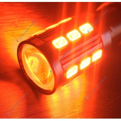 2x LED bulbs 21 sg - PY21W - orange / blood