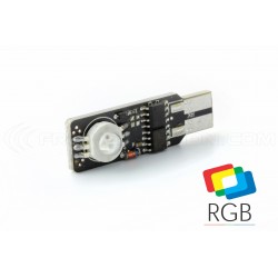 2 LED RGB EPISTAR bulb - W5W - Strobo - 12V - Color bulb