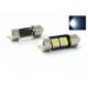 2 x C3W-Glühbirnen – 2 fehlersichere SMD-LEDs – Shuttle 28 mm 12 V weiße Deckenleuchte