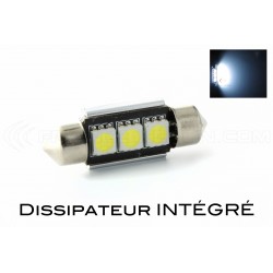 1 x LED Shuttle FX Racing C5W / C7W - DISSIPATORE 3 SMD CANBUS - Shuttle 37mm - C5W BIANCO