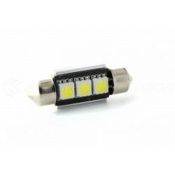 1 x LED Shuttle FX Racing C5W / C7W – 3 SMD DISSIPATOR CANBUS – Shuttle 37 mm – C5W WEISS