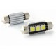 Pack 2 x LED Navette FX Racing C5W / C7W 3 SMD DISSIPATOR CANBUS - Navette 37mm - C5W BLANC 12V
